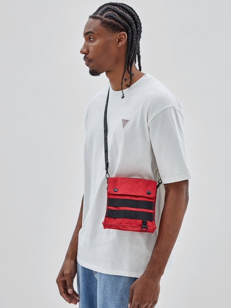 Guess GUESS Originals Nylon Utility Side Bag - Red Corvette Guess GUESS Originals Nylon Utility Side Bag - Red Corvette