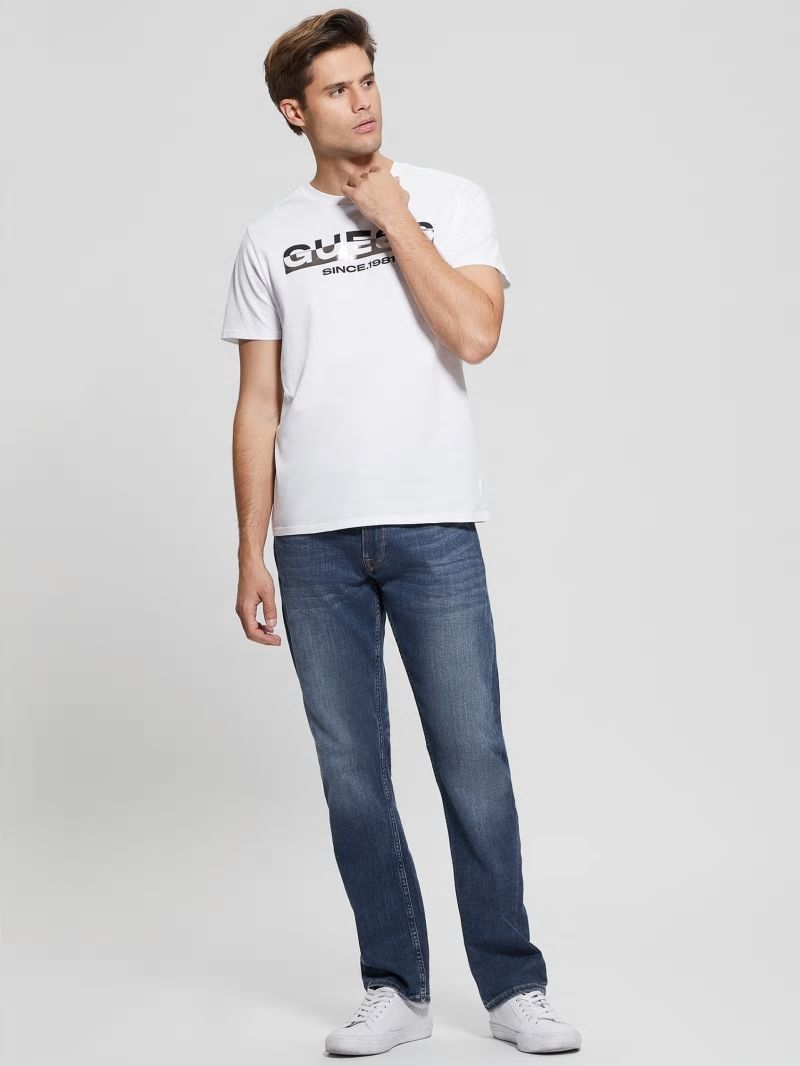 Guess Eco Metallic-Accented Tee - Pure White Guess Eco Metallic-Accented Tee - Pure White