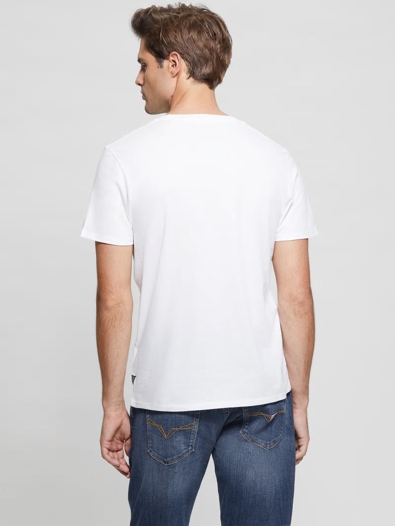 Guess Eco Metallic-Accented Tee - Pure White Guess Eco Metallic-Accented Tee - Pure White