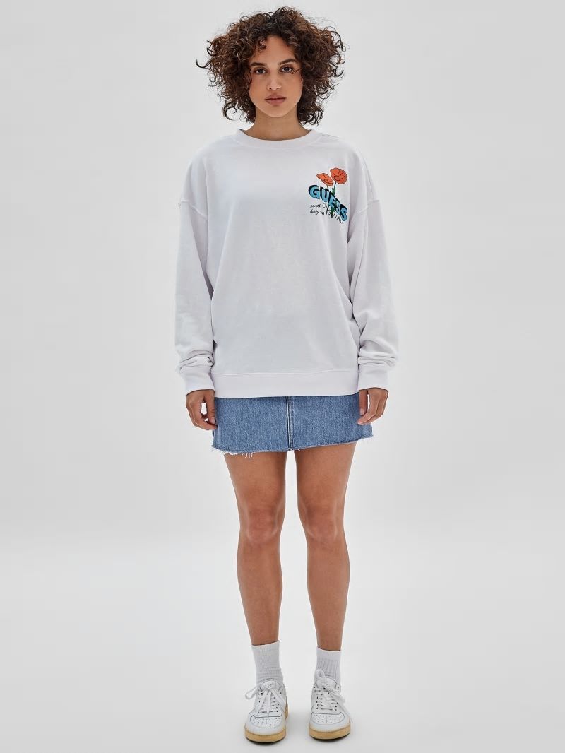 Guess GUESS Originals Eco Earth Day Floral Tee - Pure White Guess GUESS Originals Eco Earth Day Floral Tee - Pure White
