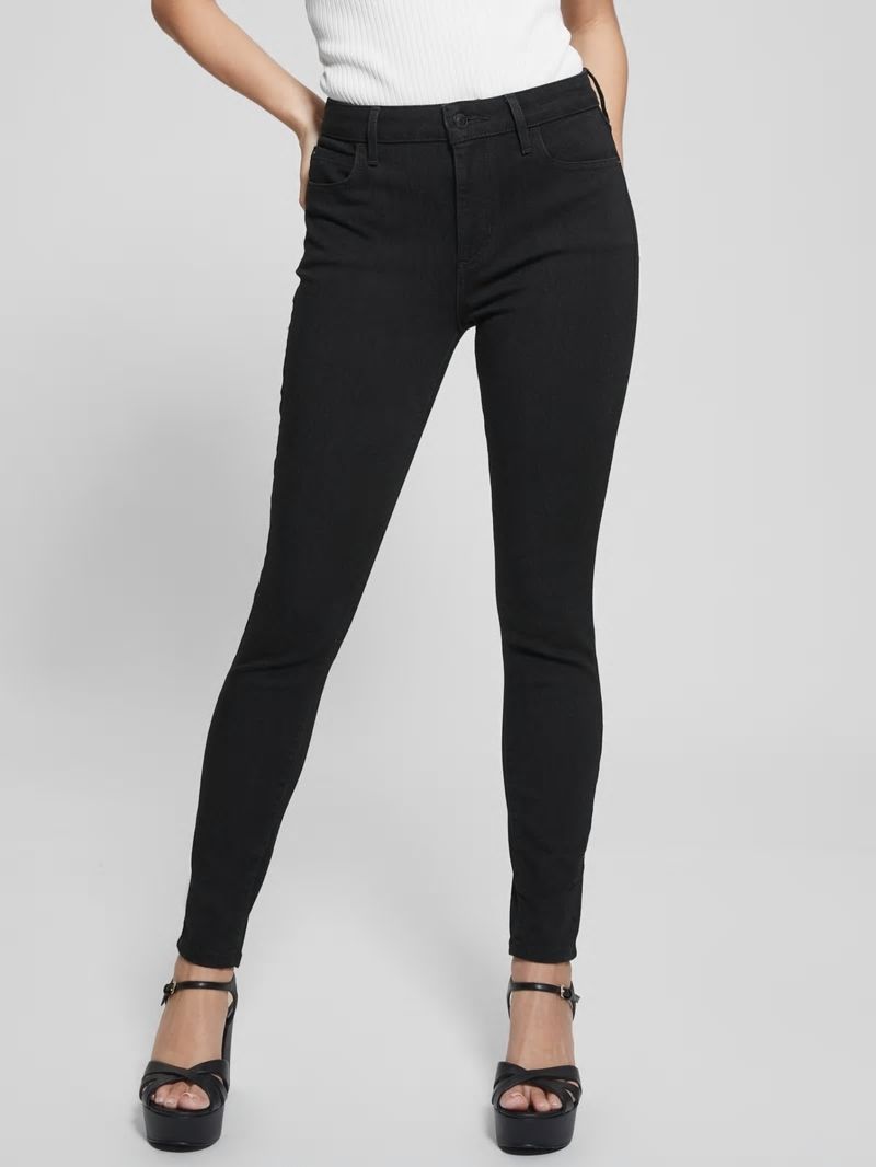 Guess 1981 Black Skinny Jeans - Overdye Black Guess 1981 Black Skinny Jeans - Overdye Black