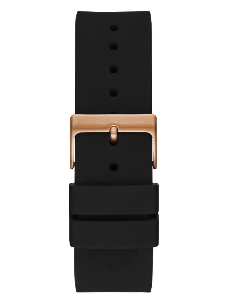 Guess Black and Rose Gold-Tone Multifunction Watch - Black Guess Black and Rose Gold-Tone Multifunction Watch - Black