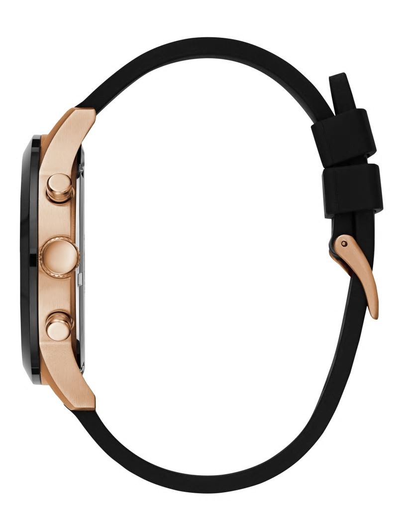Guess Black and Rose Gold-Tone Multifunction Watch - Black Guess Black and Rose Gold-Tone Multifunction Watch - Black