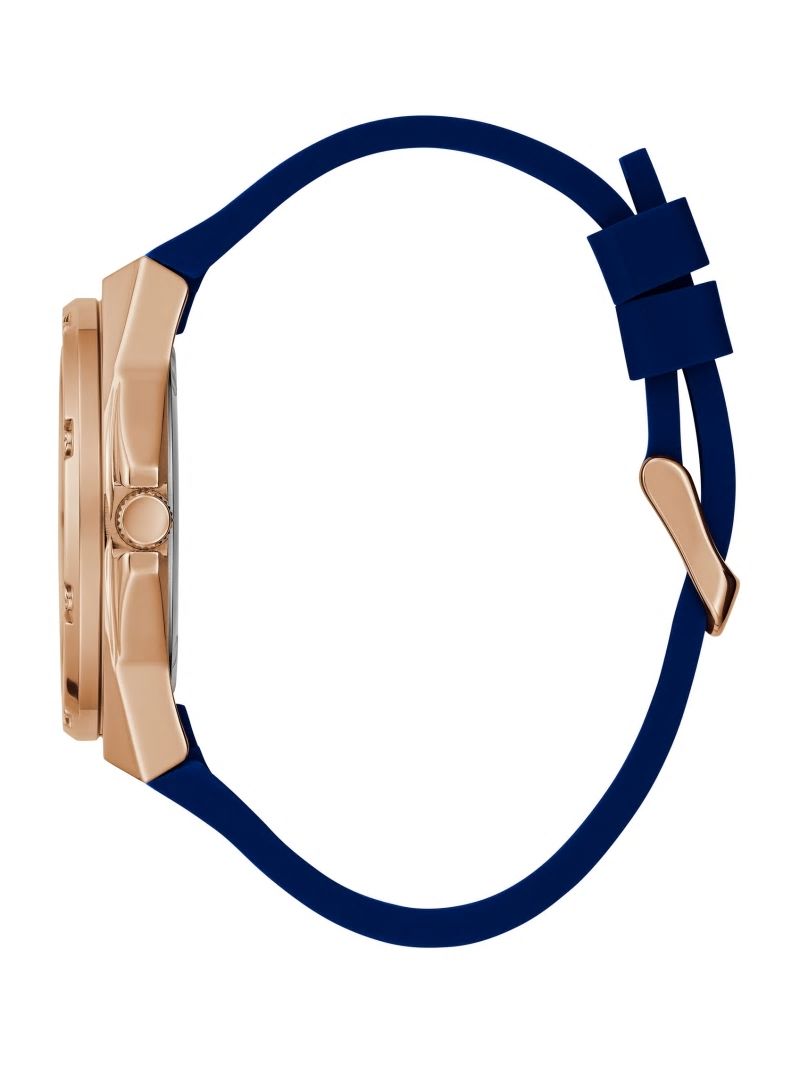 Guess Asteria Glitter Rose Gold-Tone Blue Watch - Rose Gold Guess Asteria Glitter Rose Gold-Tone Blue Watch - Rose Gold