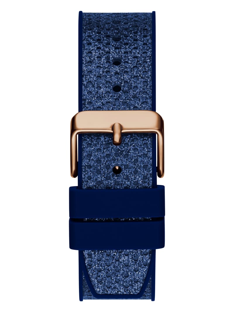 Guess Asteria Glitter Rose Gold-Tone Blue Watch - Rose Gold Guess Asteria Glitter Rose Gold-Tone Blue Watch - Rose Gold