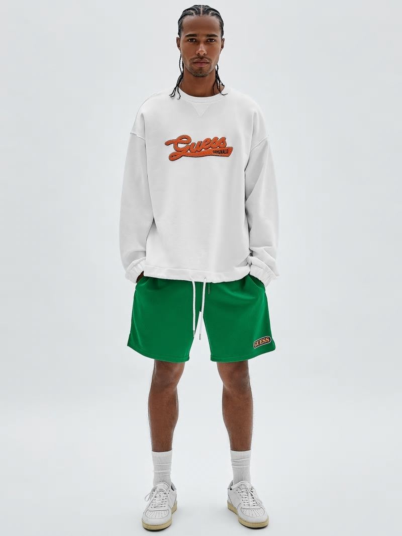 Guess GUESS Originals Drawstring Sweatshirt - Pure White Guess GUESS Originals Drawstring Sweatshirt - Pure White