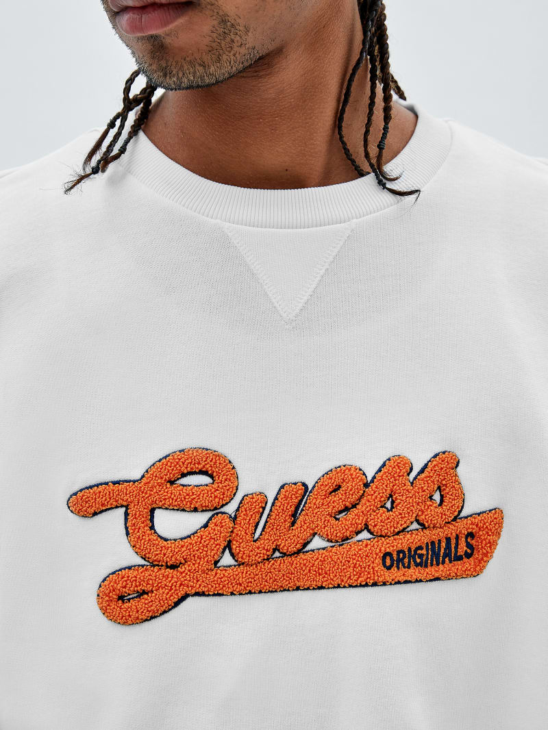 Guess GUESS Originals Drawstring Sweatshirt - Pure White Guess GUESS Originals Drawstring Sweatshirt - Pure White