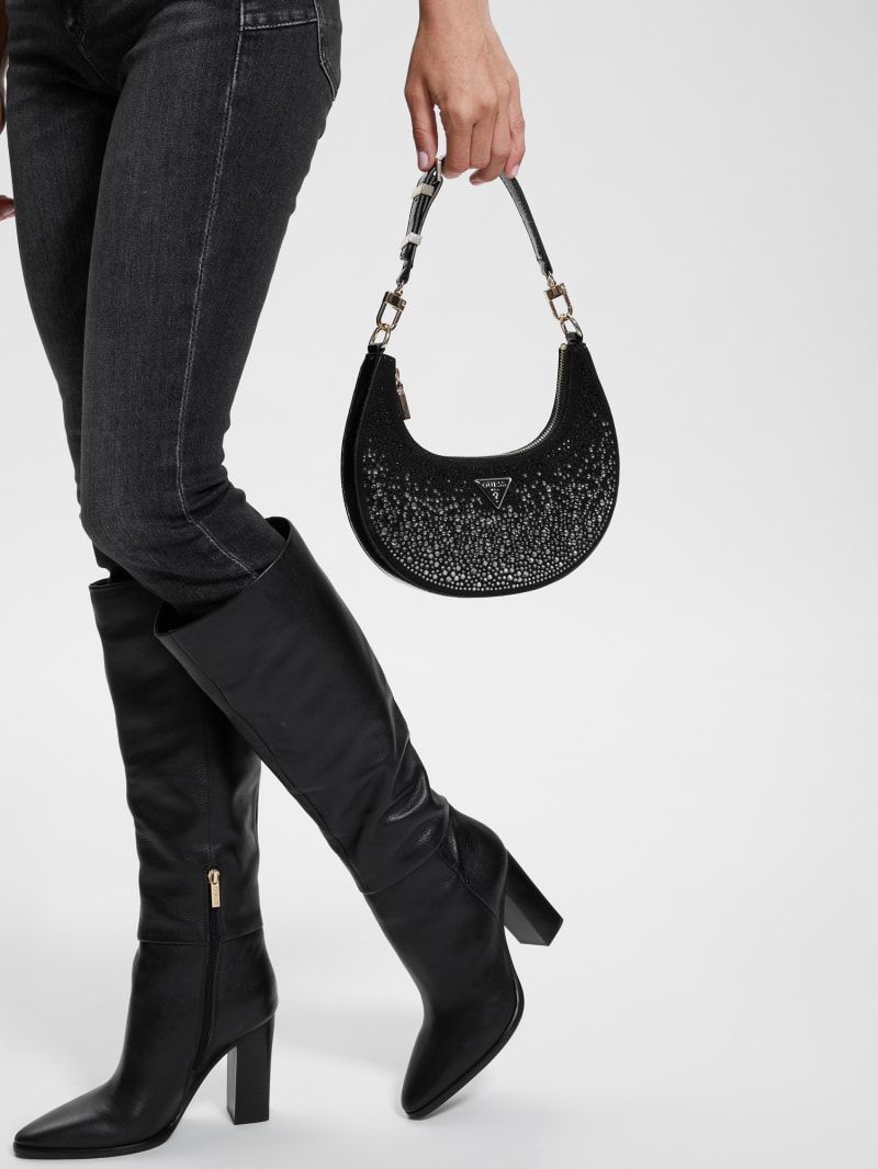 Guess Lua Rhinestone Shoulder Bag - Black Guess Lua Rhinestone Shoulder Bag - Black