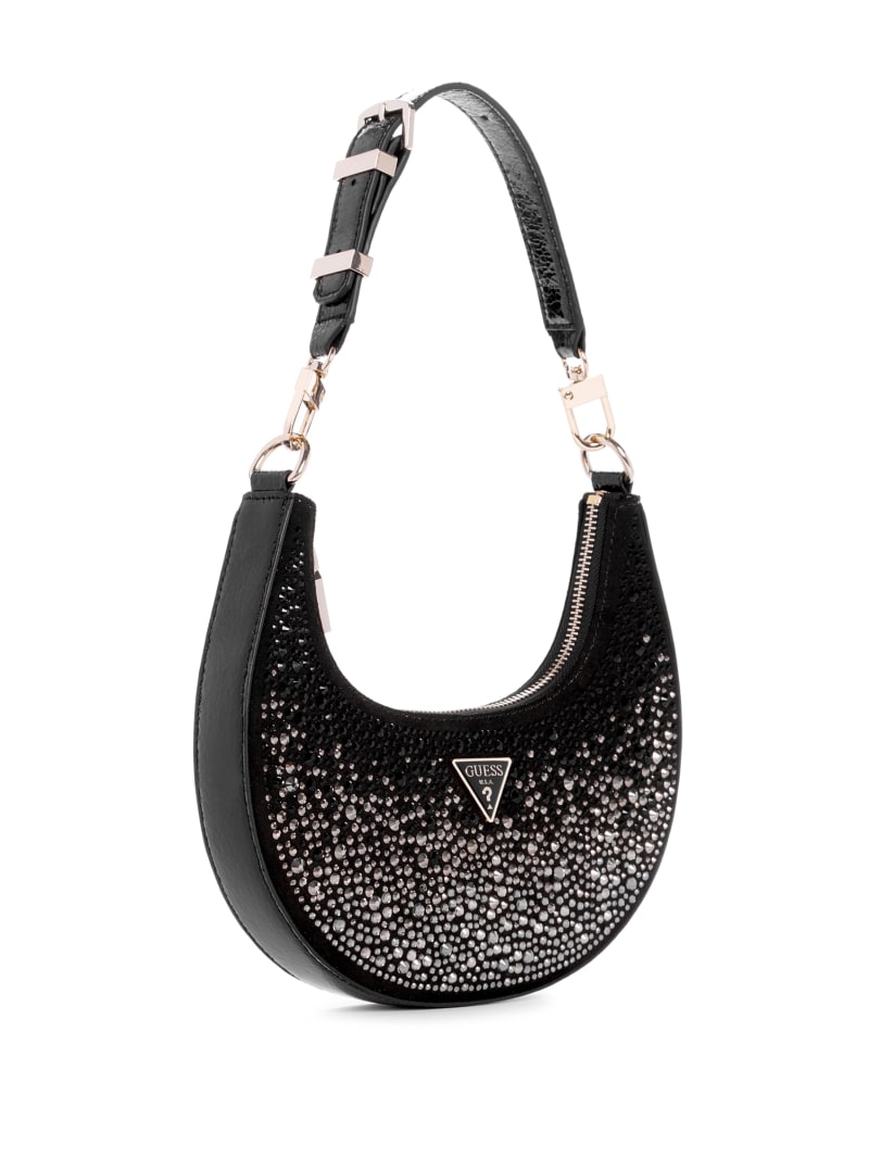 Guess Lua Rhinestone Shoulder Bag - Black Guess Lua Rhinestone Shoulder Bag - Black