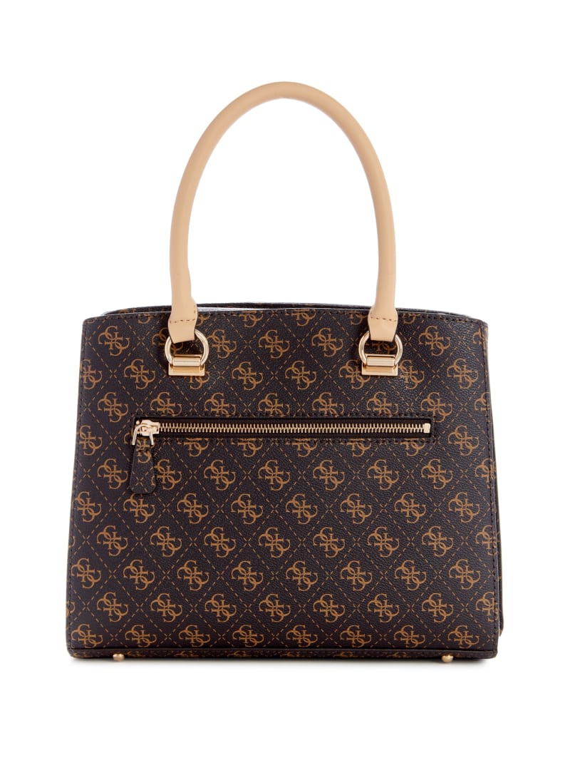 Guess Noelle Quattro G Girlfriend Satchel - Brown Multi Guess Noelle Quattro G Girlfriend Satchel - Brown Multi