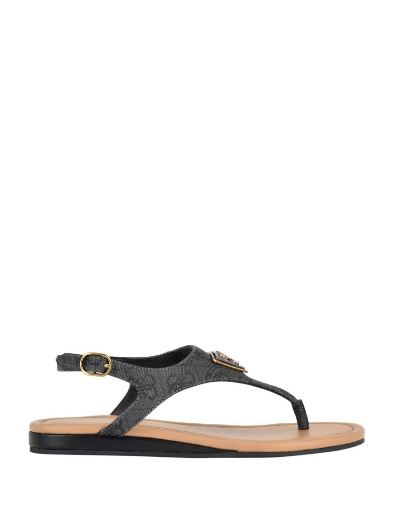 Guess Unali Thong Sandals - Black 001 Guess Unali Thong Sandals - Black 001
