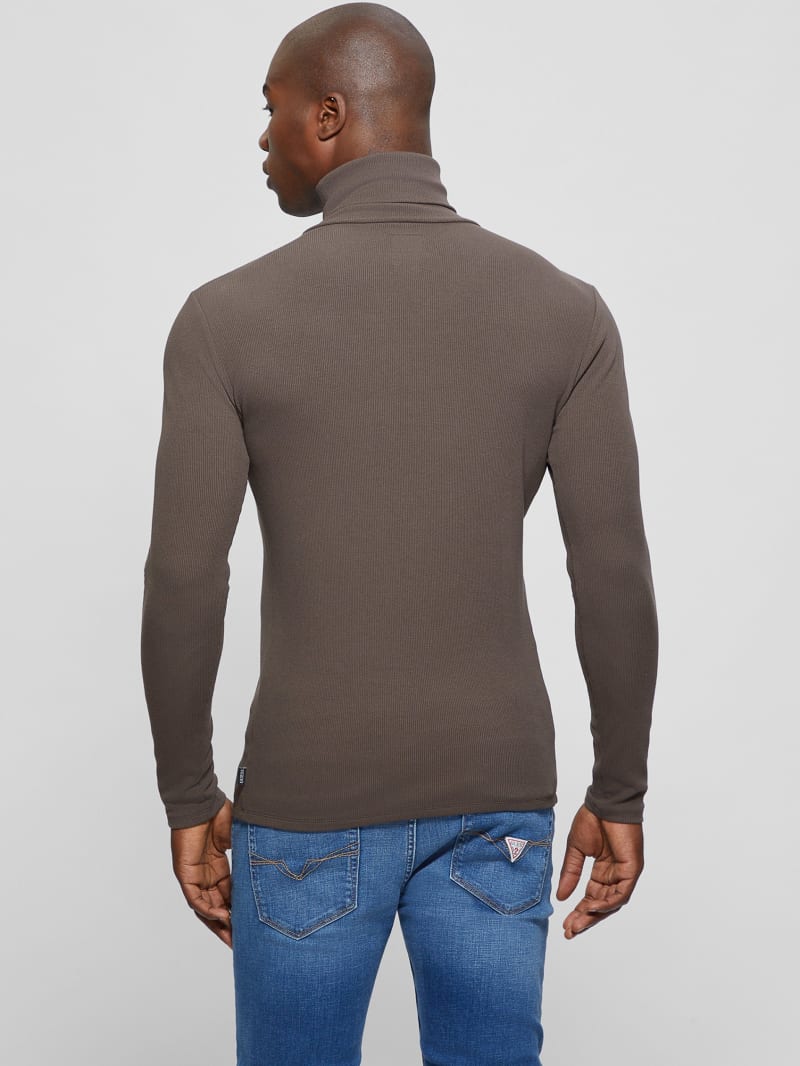 Guess Mateo Turtleneck Tee - Chocolate Brownie Guess Mateo Turtleneck Tee - Chocolate Brownie