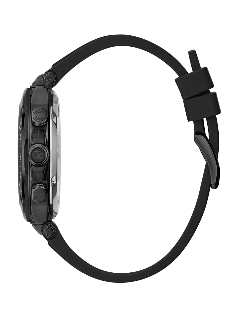 Guess Black Silicone Sport Chronograph Watch - Rose Gold Guess Black Silicone Sport Chronograph Watch - Rose Gold