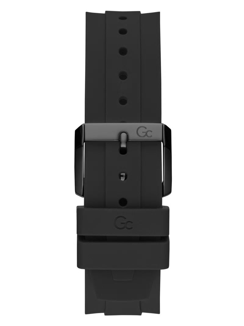 Guess Black Silicone Sport Chronograph Watch - Rose Gold Guess Black Silicone Sport Chronograph Watch - Rose Gold