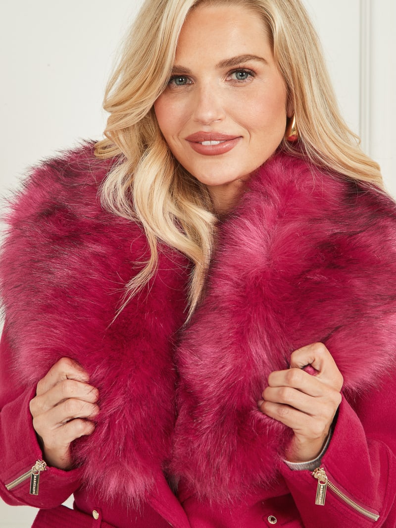 Guess Alice Wool-Blend Coat - Viva Pink Guess Alice Wool-Blend Coat - Viva Pink