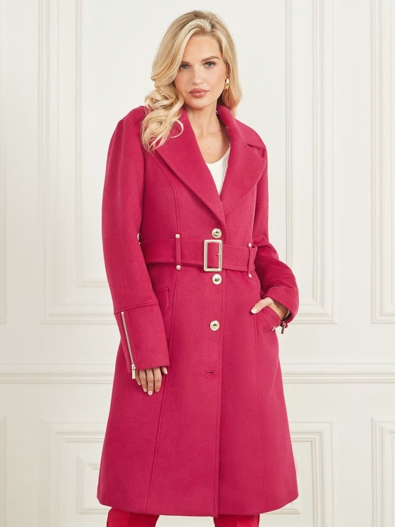Guess Alice Wool-Blend Coat - Viva Pink Guess Alice Wool-Blend Coat - Viva Pink