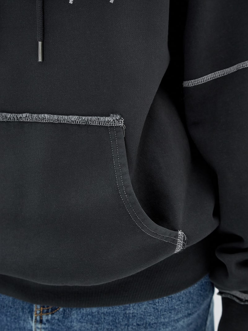 Guess GUESS Originals Stud Contrast Hoodie - Jet Black Multi Guess GUESS Originals Stud Contrast Hoodie - Jet Black Multi