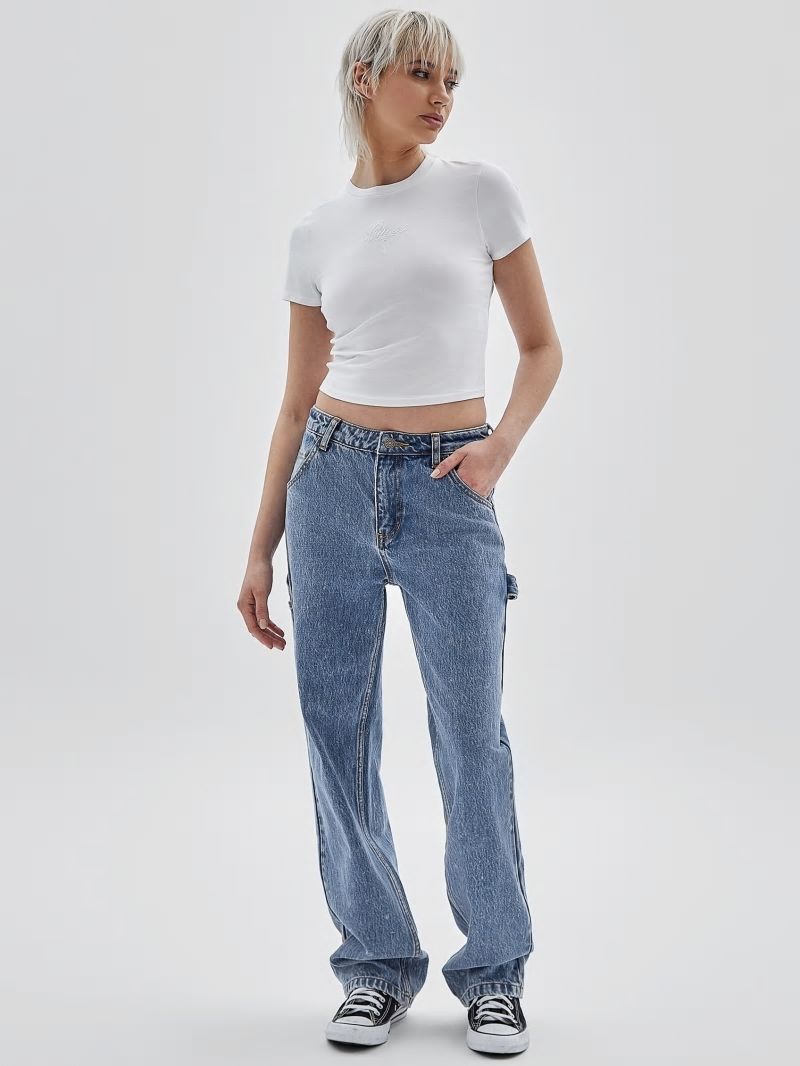 Guess GUESS Originals Logo Baby Tee - Pure White Guess GUESS Originals Logo Baby Tee - Pure White
