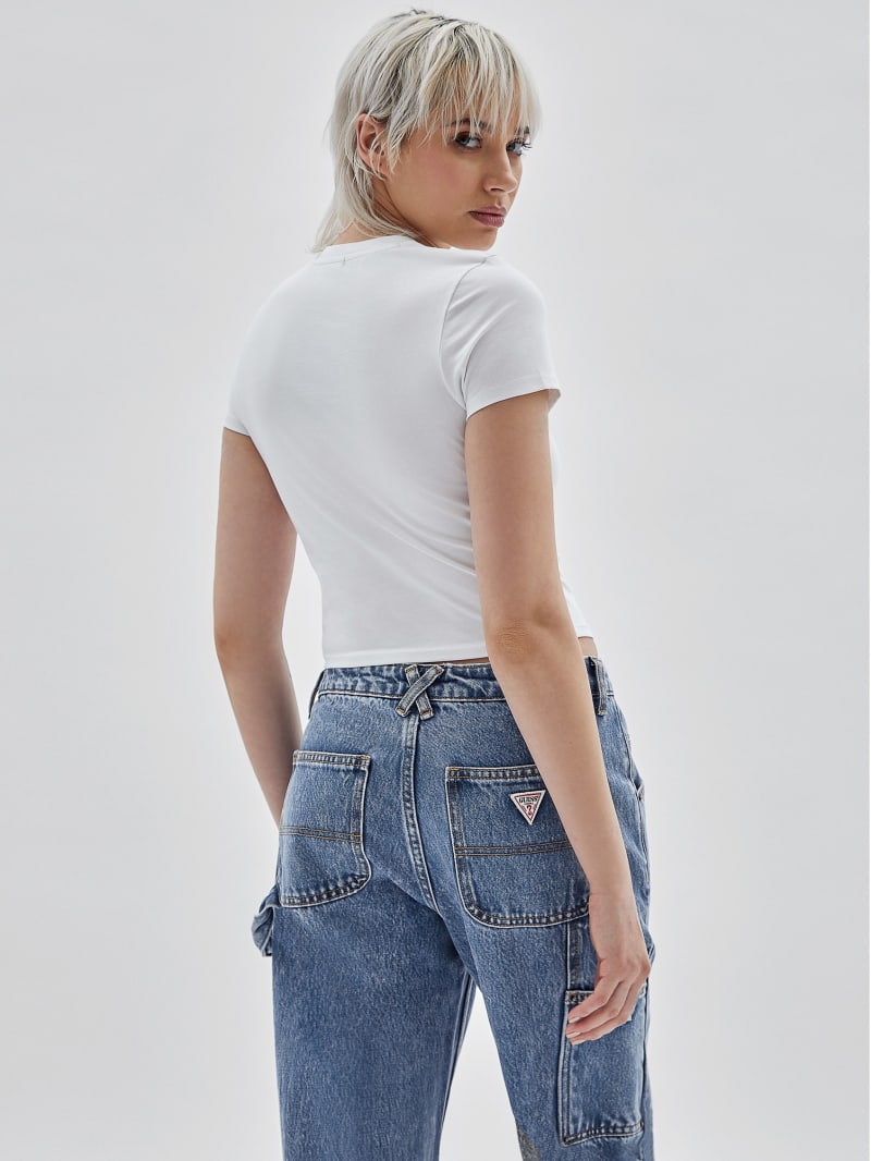 Guess GUESS Originals Logo Baby Tee - Pure White Guess GUESS Originals Logo Baby Tee - Pure White