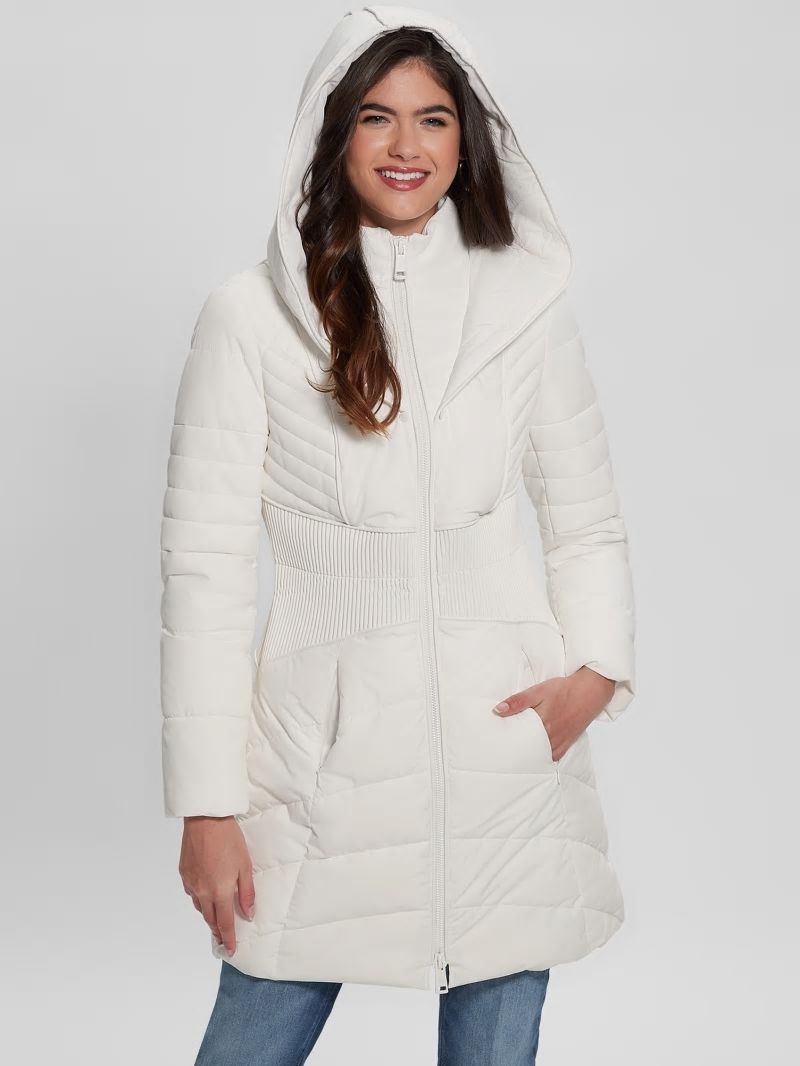 Guess Eco Oxana Quilted Jacket - Pure White Guess Eco Oxana Quilted Jacket - Pure White