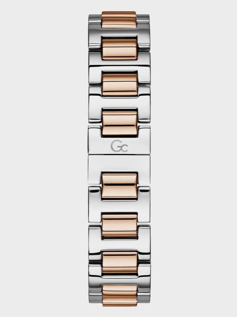 Guess Gc Silver and Rose Gold-Tone Multi-Time Zone Watch - Silver Guess Gc Silver and Rose Gold-Tone Multi-Time Zone Watch - Silver
