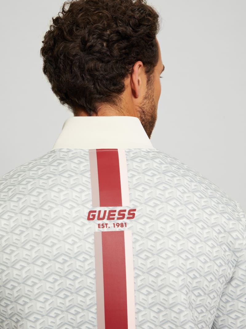 Guess Rolph Signature Cube Jacket - Macro G Cube White Combo Guess Rolph Signature Cube Jacket - Macro G Cube White Combo