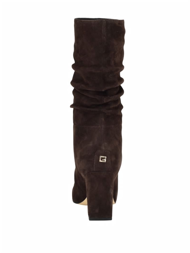 Guess Yeppy Suede Slouch Booties - Dark Brown Guess Yeppy Suede Slouch Booties - Dark Brown