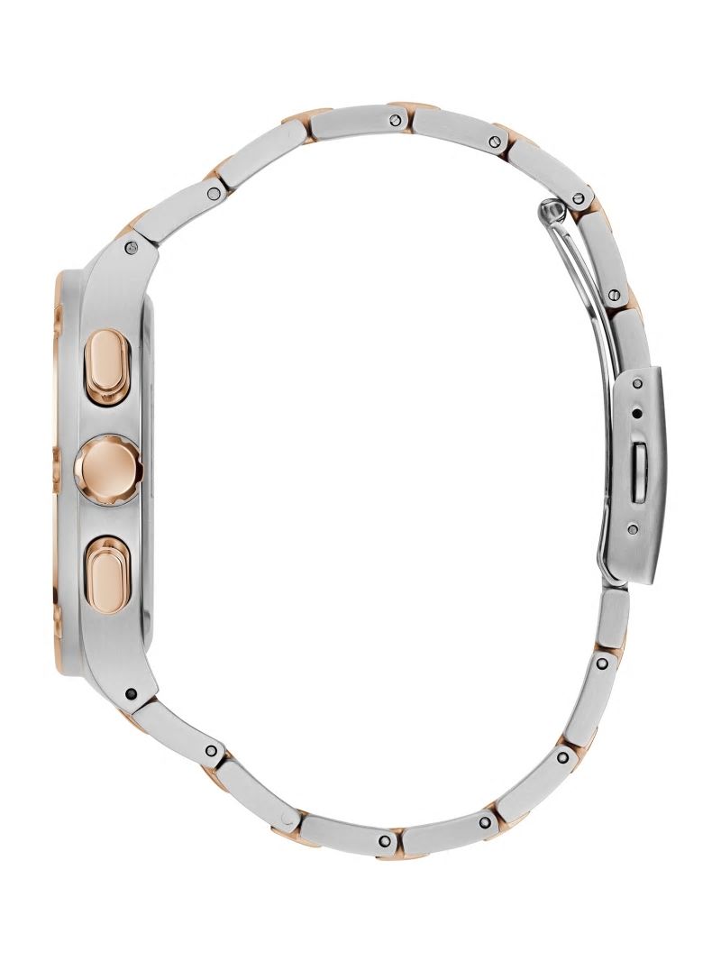 Guess Multi-Tone and Blue Multifunction Watch - Silver Guess Multi-Tone and Blue Multifunction Watch - Silver