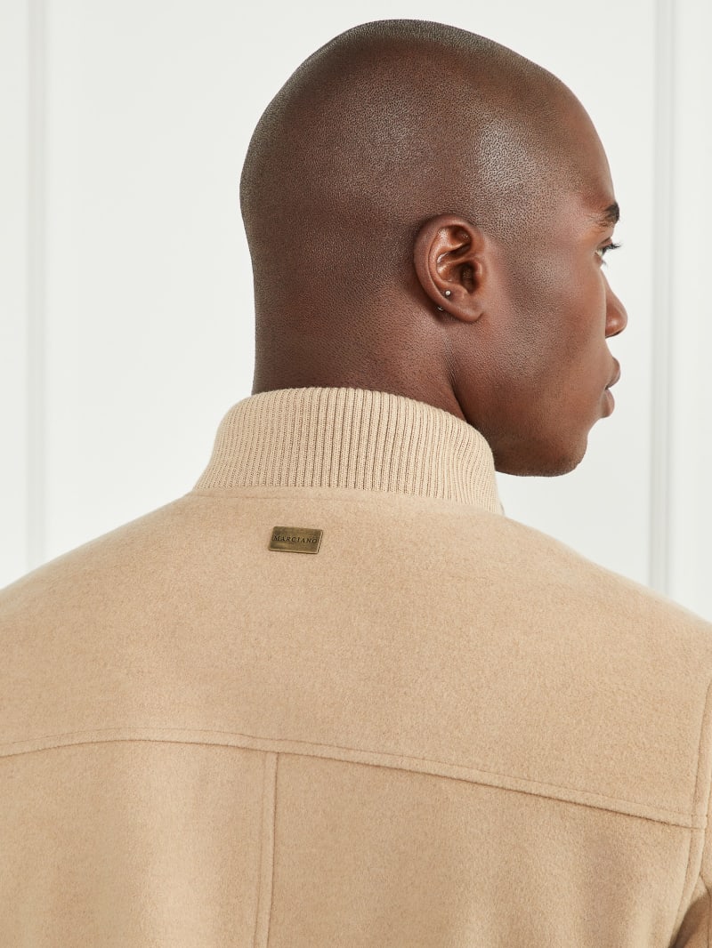 Guess Wool-Blend Utility Jacket - Herb Tan Guess Wool-Blend Utility Jacket - Herb Tan