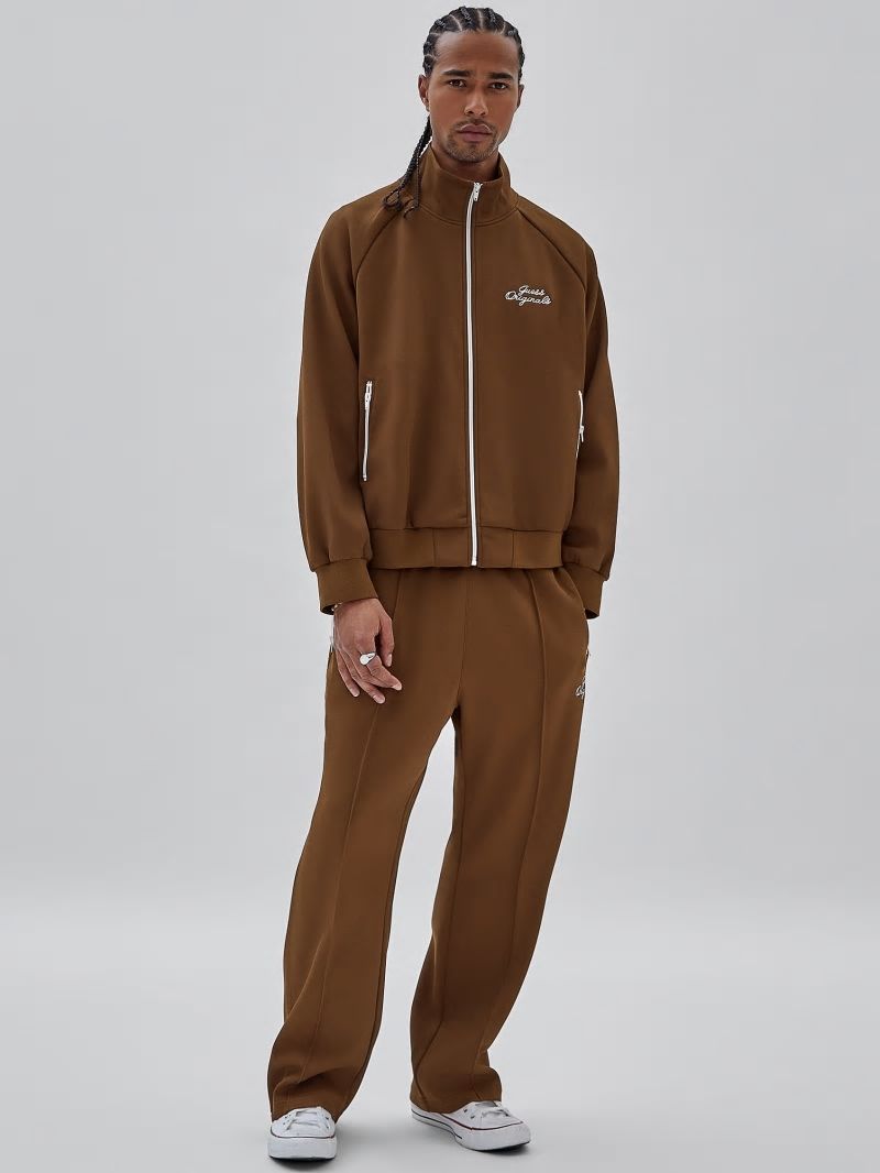 Guess GUESS Originals Eco Tricot Track Pants - Brown Sand Guess GUESS Originals Eco Tricot Track Pants - Brown Sand