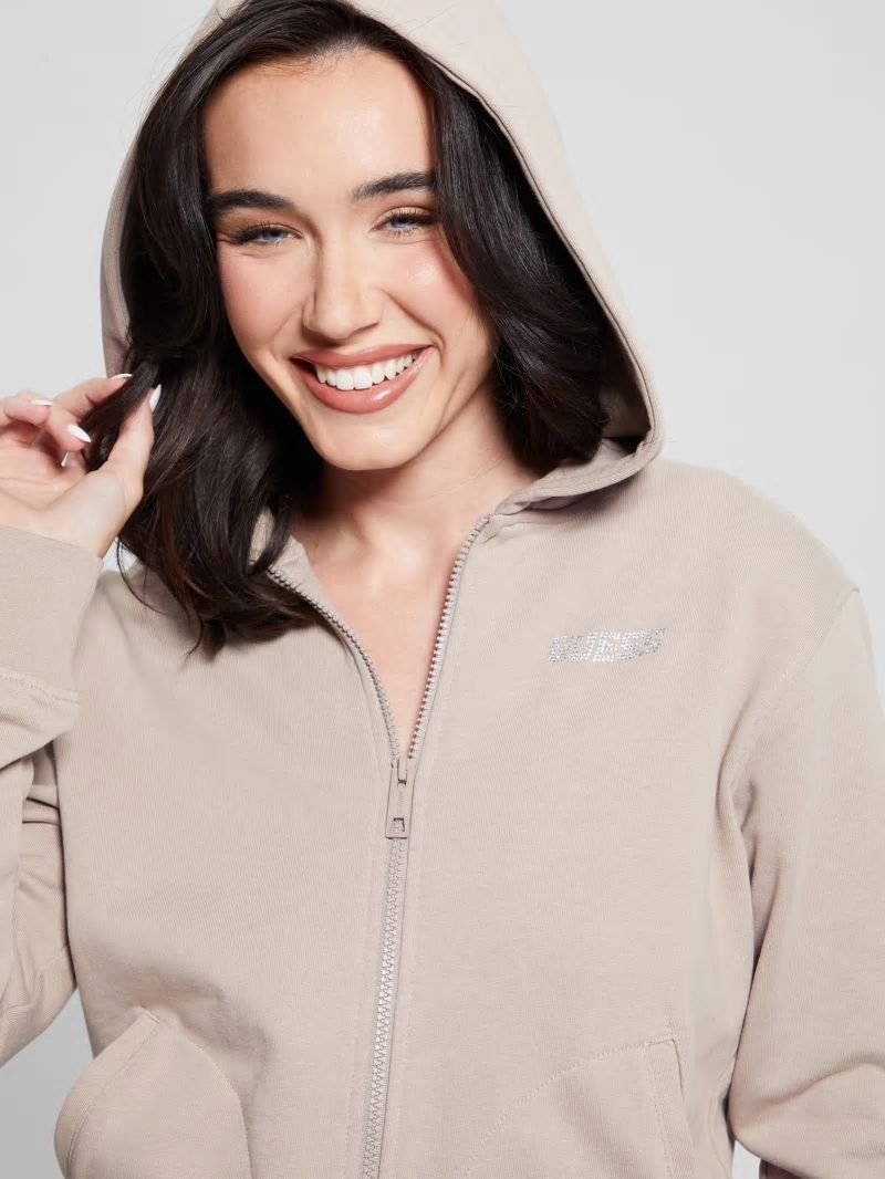 Guess Eleanora Zip Hoodie - Summer Clay Guess Eleanora Zip Hoodie - Summer Clay