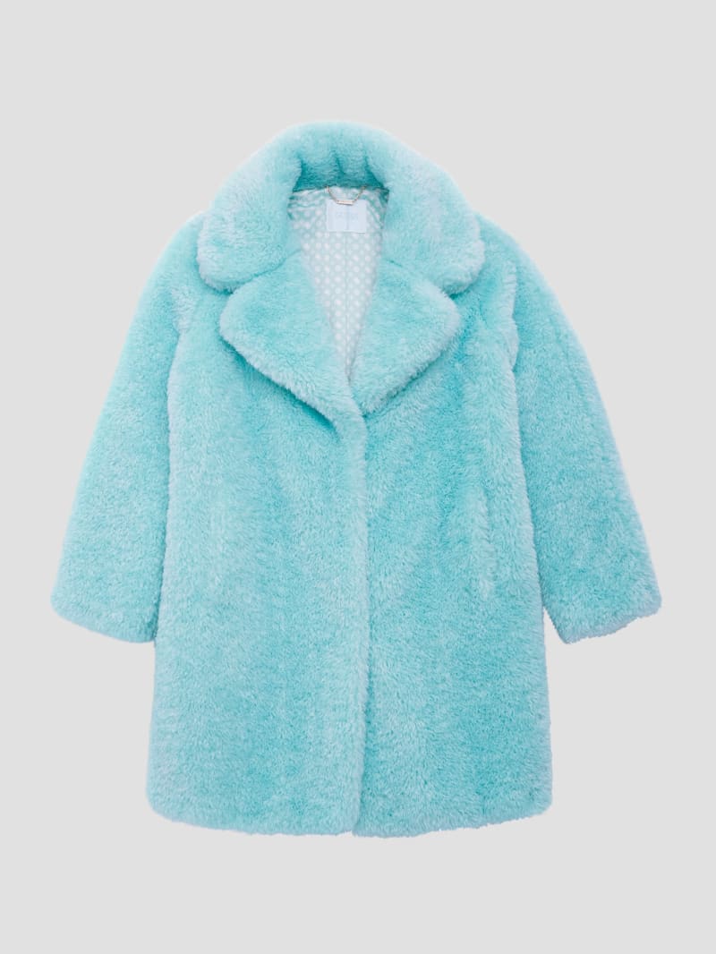 Guess Nives Faux-Fur Coat - Surf Jade Multi Guess Nives Faux-Fur Coat - Surf Jade Multi