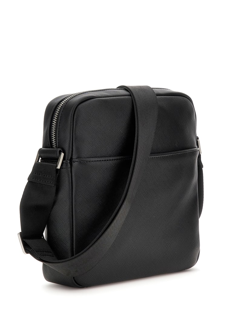Guess Eco Certosa Flat Crossbody - Black Guess Eco Certosa Flat Crossbody - Black