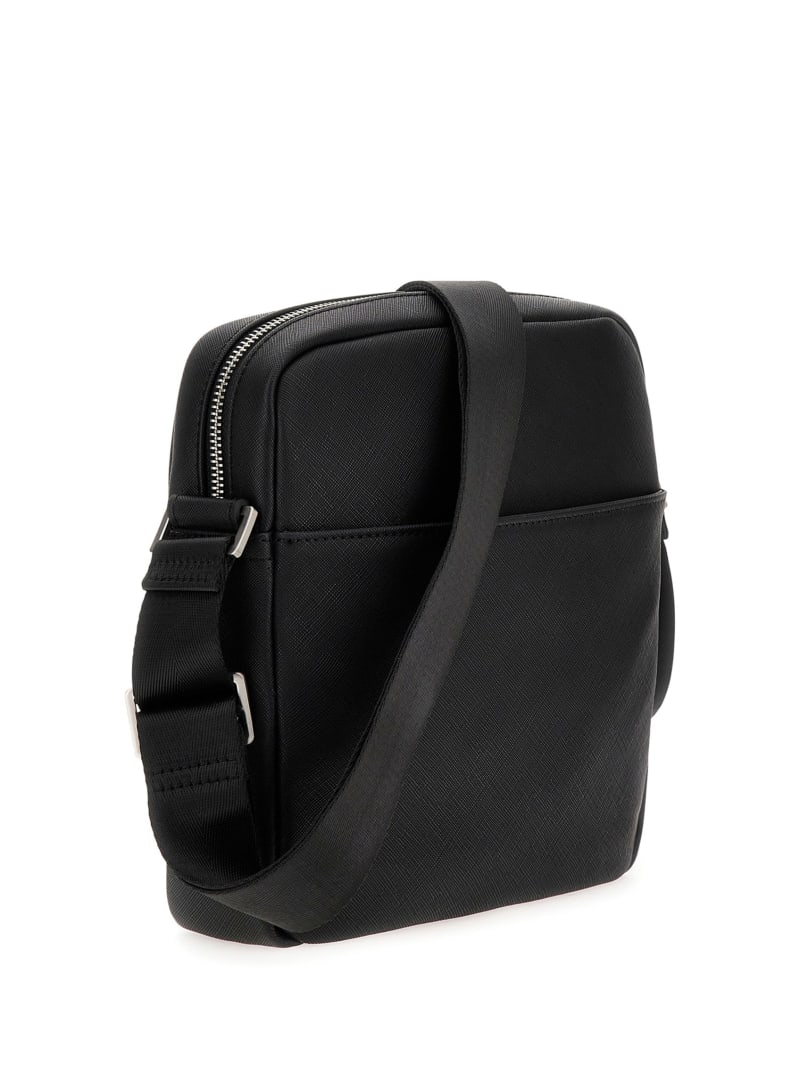 Guess Eco Certosa Flat Crossbody - Black Guess Eco Certosa Flat Crossbody - Black