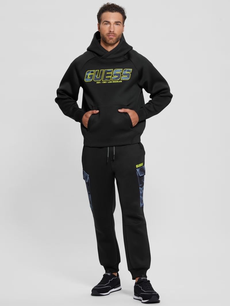 Guess Eco Derych Hooded Sweatshirt - Black Guess Eco Derych Hooded Sweatshirt - Black