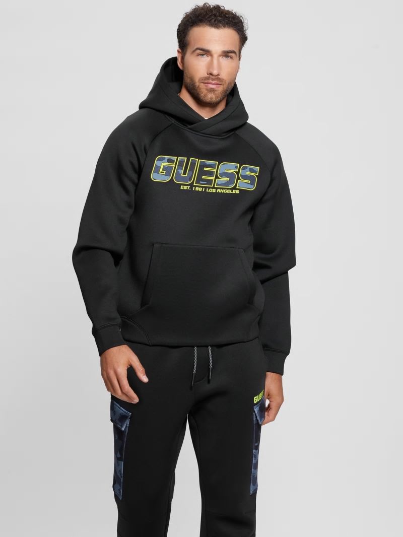 Guess Eco Derych Hooded Sweatshirt - Black Guess Eco Derych Hooded Sweatshirt - Black