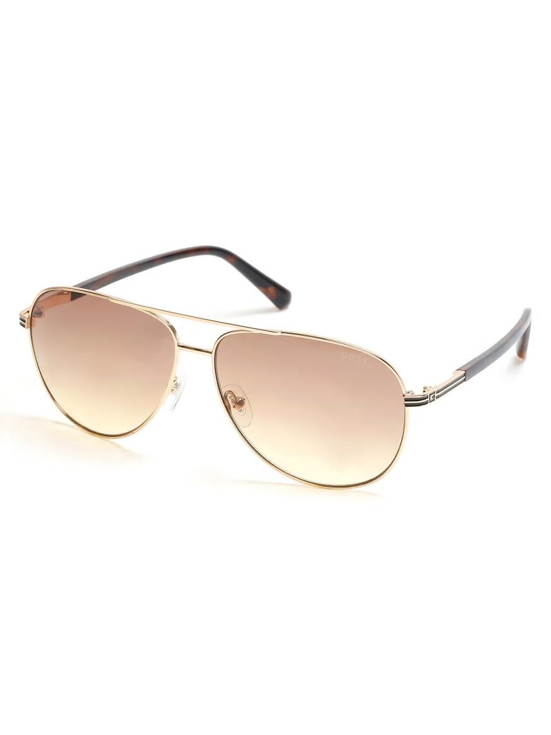 Guess Aviator Metal Sunglasses - Tortoise Guess Aviator Metal Sunglasses - Tortoise