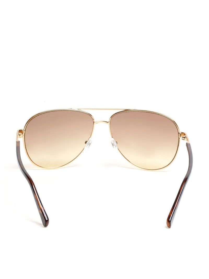 Guess Aviator Metal Sunglasses - Tortoise Guess Aviator Metal Sunglasses - Tortoise