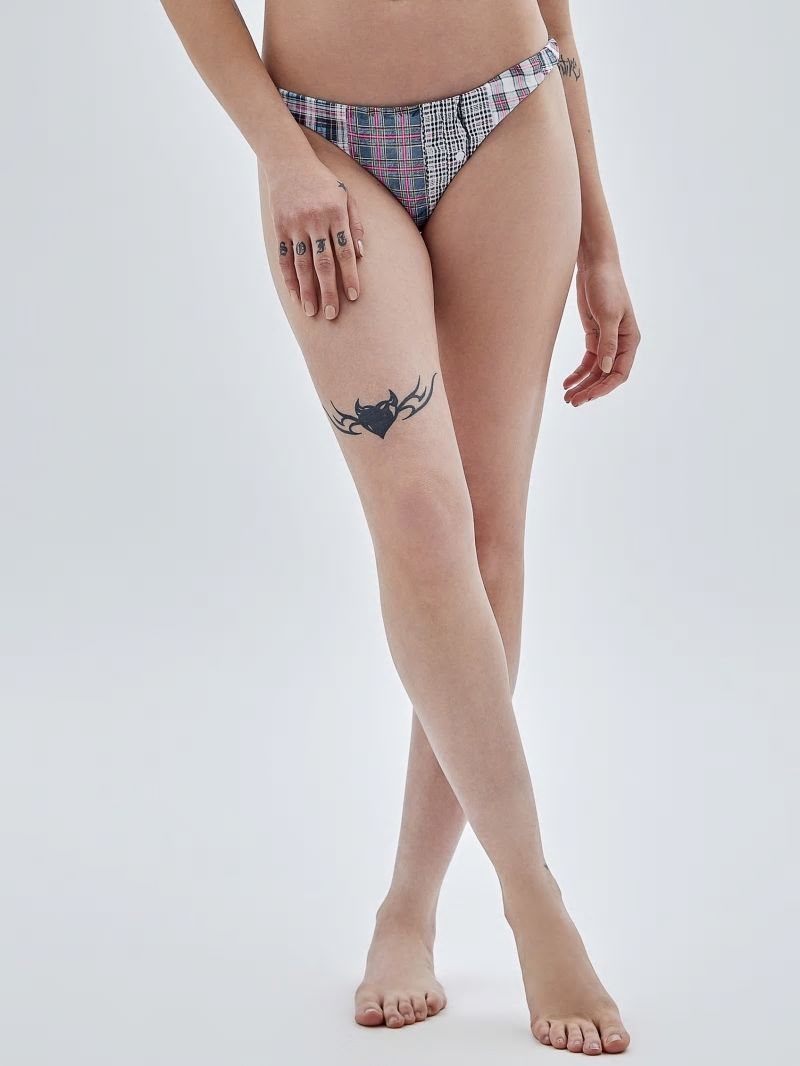 Guess GUESS Originals Plaid Bikini Bottoms - Sandy Shore Multi Guess GUESS Originals Plaid Bikini Bottoms - Sandy Shore Multi