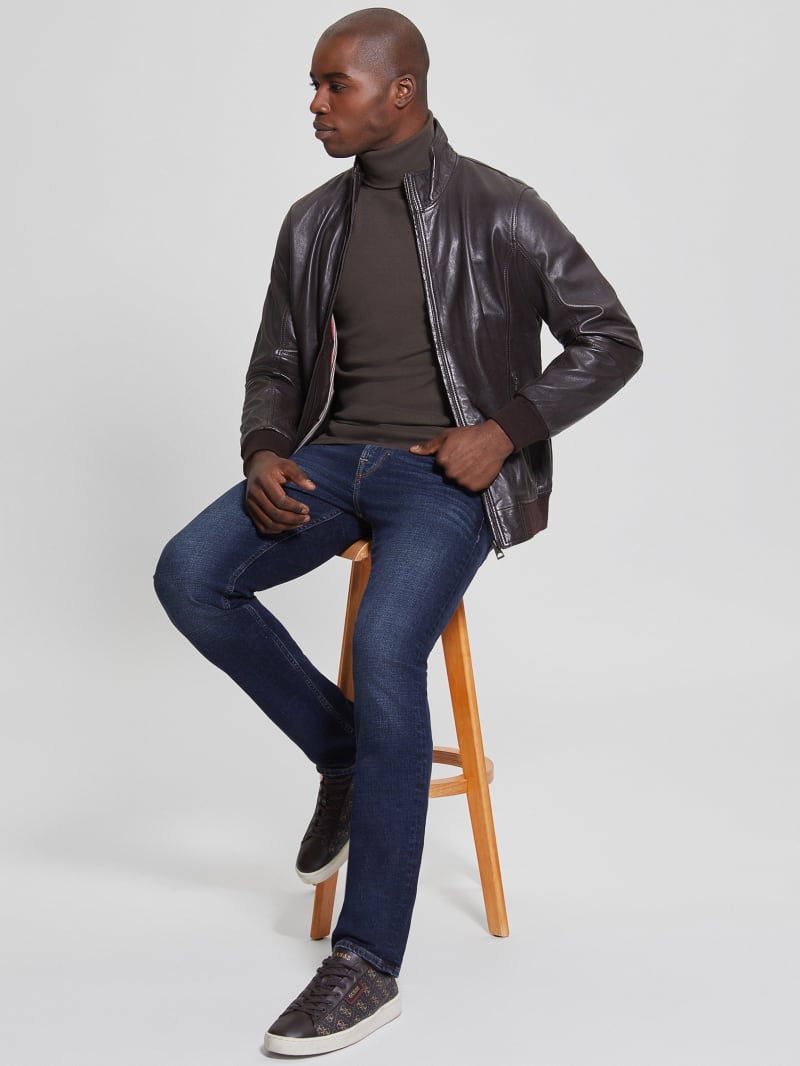 Guess Soft Leather Jacket - Bark Brown Guess Soft Leather Jacket - Bark Brown