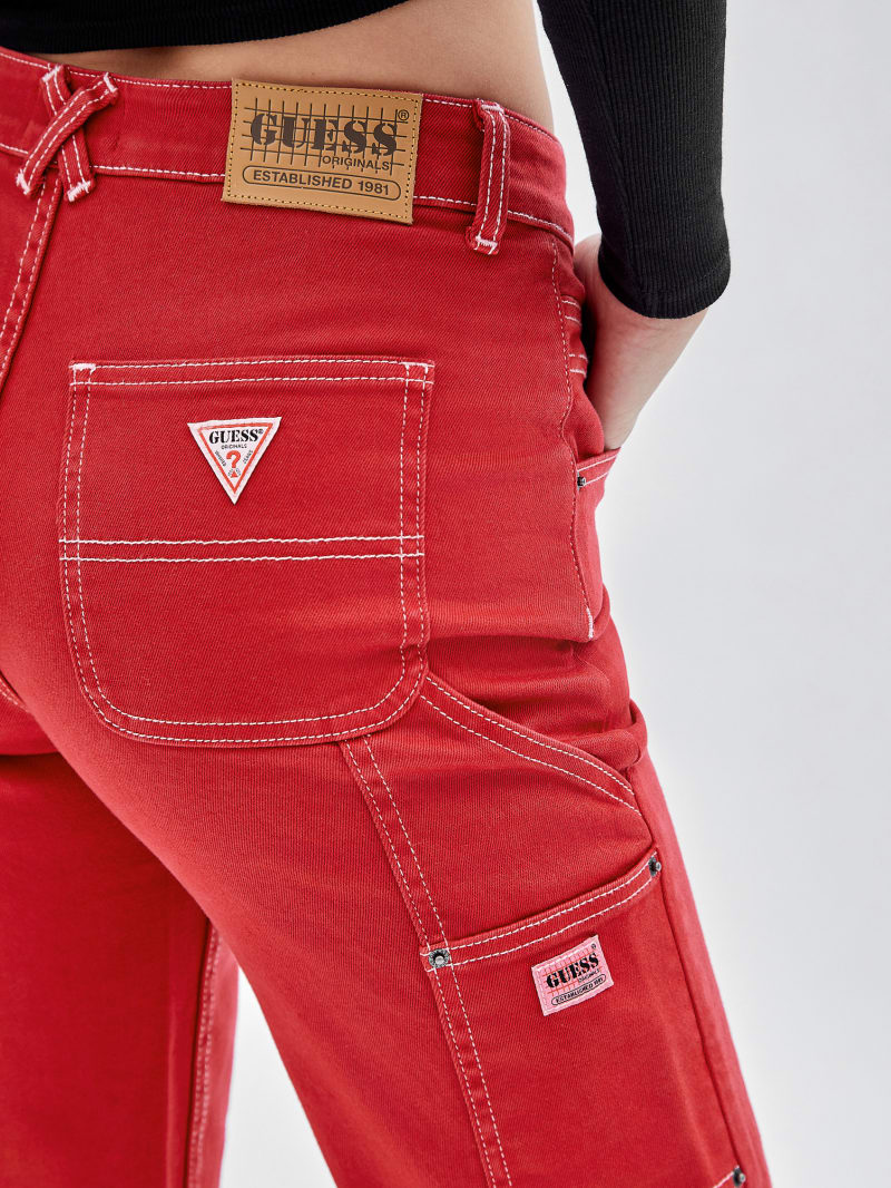 Guess GUESS Originals Overdyed Carpenter Jeans - Chili Red Guess GUESS Originals Overdyed Carpenter Jeans - Chili Red