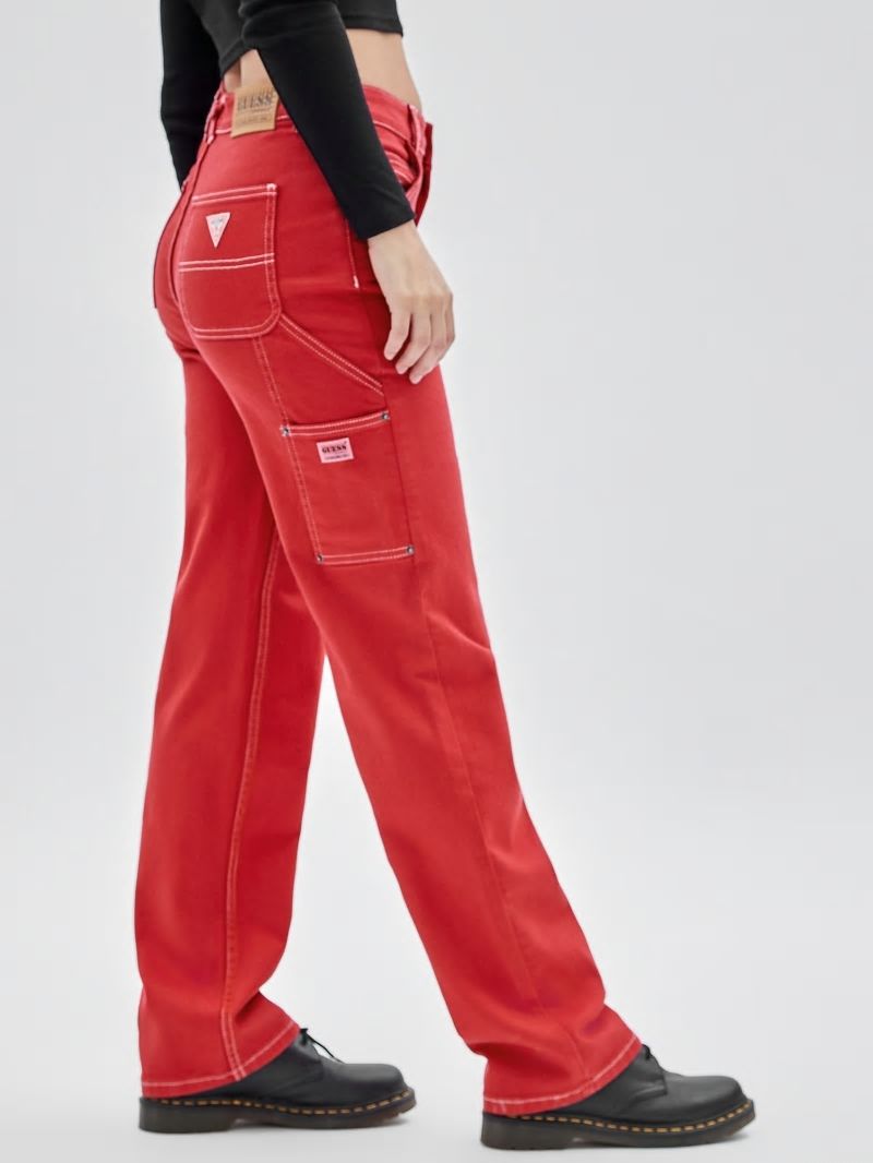 Guess GUESS Originals Overdyed Carpenter Jeans - Chili Red Guess GUESS Originals Overdyed Carpenter Jeans - Chili Red