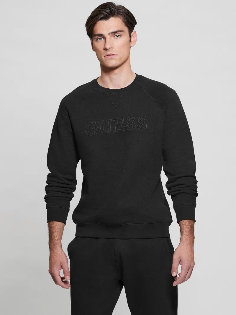 Guess Eco Aldwin Logo Sweatshirt - Black Guess Eco Aldwin Logo Sweatshirt - Black