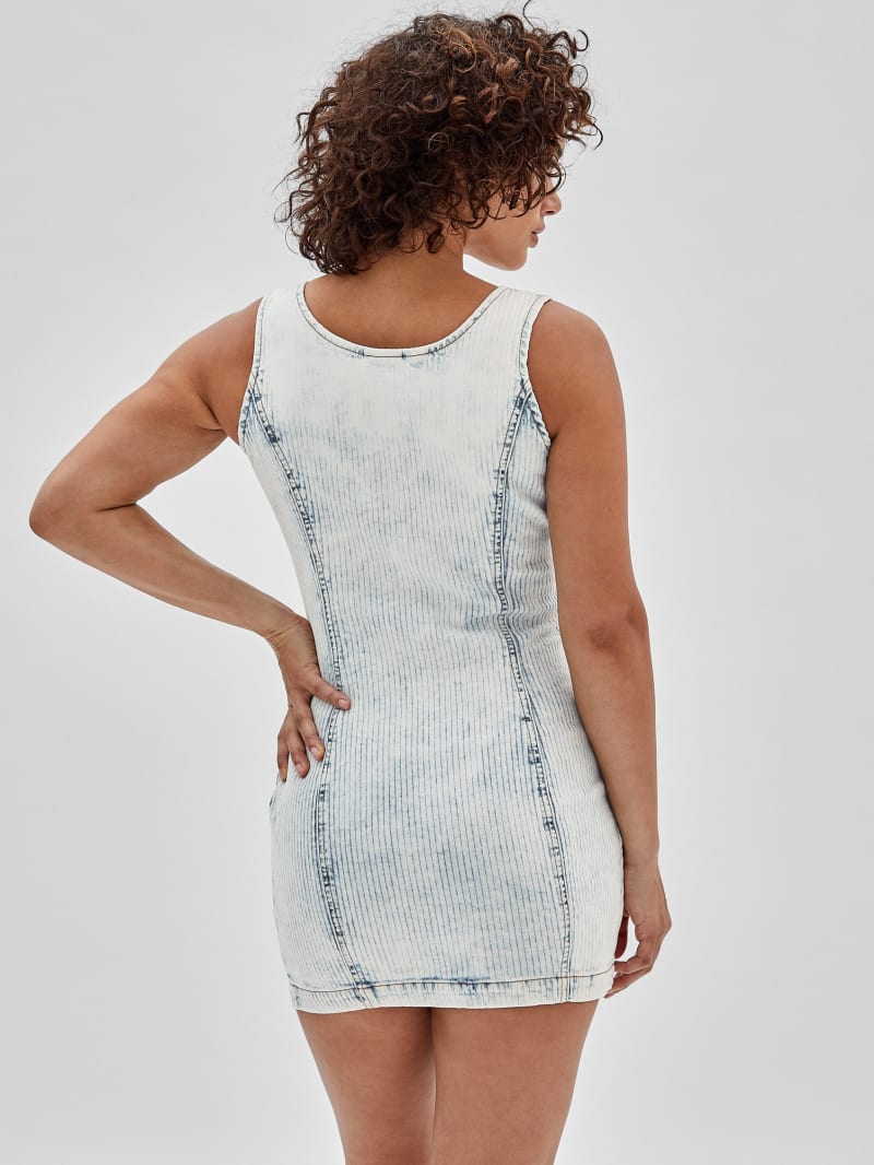 Guess GUESS Originals Zip Dress - Light Snow Wash Guess GUESS Originals Zip Dress - Light Snow Wash