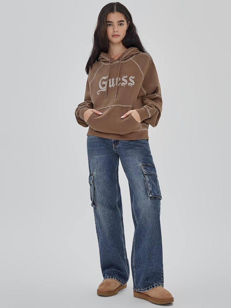 Guess GUESS Originals Stud Contrast Hoodie - Garrafa Multi Guess GUESS Originals Stud Contrast Hoodie - Garrafa Multi
