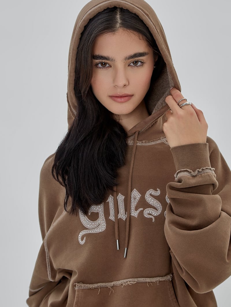 Guess GUESS Originals Stud Contrast Hoodie - Garrafa Multi Guess GUESS Originals Stud Contrast Hoodie - Garrafa Multi