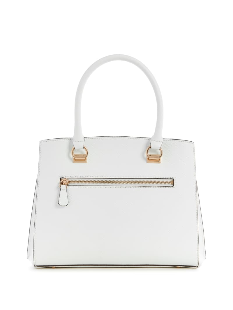 Guess Noelle Girlfriend Satchel - White Multi Guess Noelle Girlfriend Satchel - White Multi