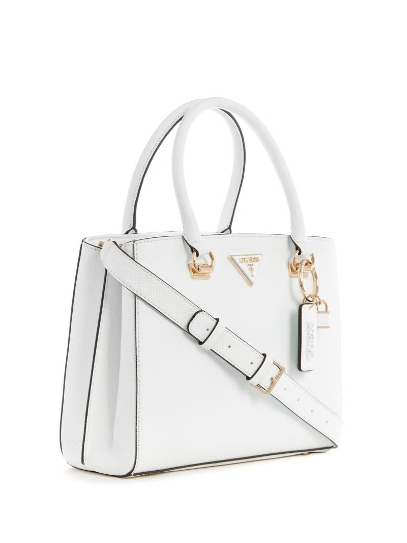 Guess Noelle Girlfriend Satchel - White Multi Guess Noelle Girlfriend Satchel - White Multi