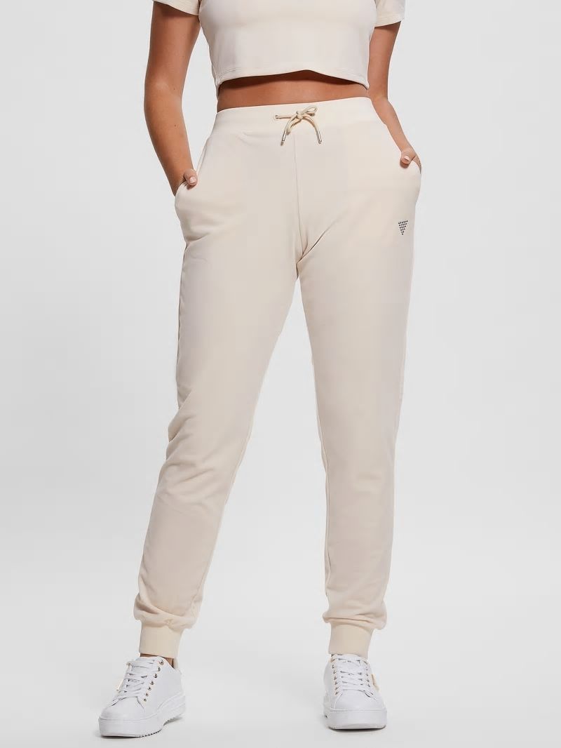 Guess Eco Couture Velvet Joggers - Vanilla Blush Guess Eco Couture Velvet Joggers - Vanilla Blush