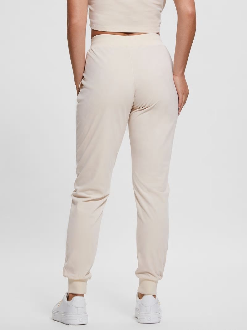 Guess Eco Couture Velvet Joggers - Vanilla Blush Guess Eco Couture Velvet Joggers - Vanilla Blush